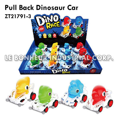 Pull Back Dinosaur Car