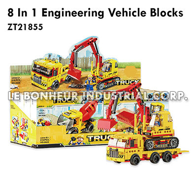8 In 1 Engineering Vehicle Blocks