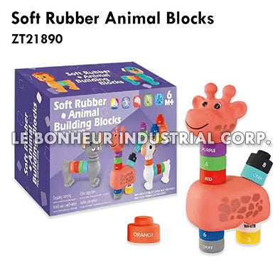 Soft Rubber Animal Blocks