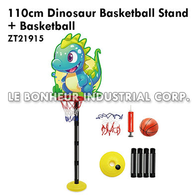 110Cm Dinosaur Basketball Stand + Basketball