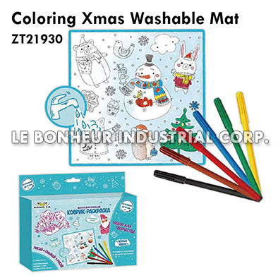 Coloring Xmas Washable Mat