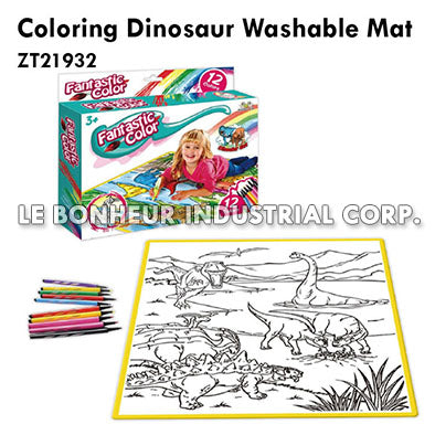 Coloring Dinosaur Washable Mat