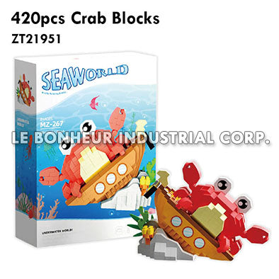 420pcs Underwater World - Small Crab Building Blocks