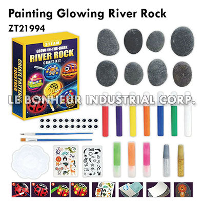 Painting Glowing River Rock