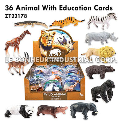 36 Animal With Education Cards