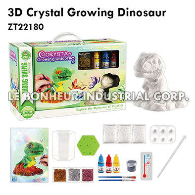 3D Crystal Growing Dinosaur