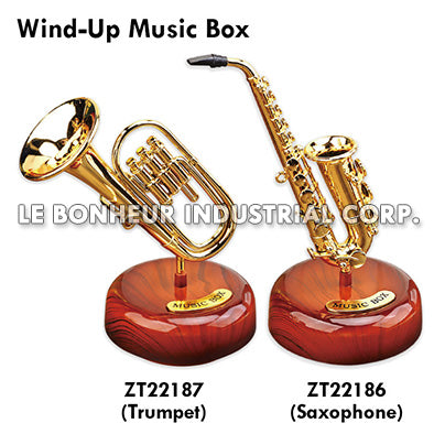 Trumpet Wind-Up Music Box