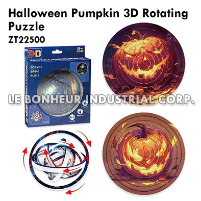 Halloween Pumpkin 3D Rotating Puzzle
