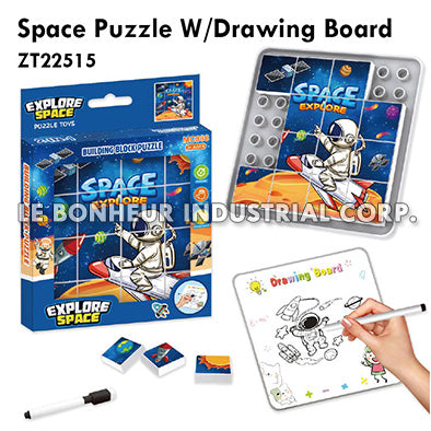 Space Puzzle W/Drawing Board
