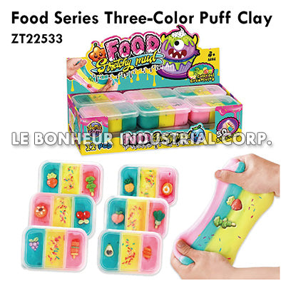 Food Series Three-Color Puff Clay