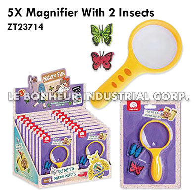 5X Magnifier With 2 Insects