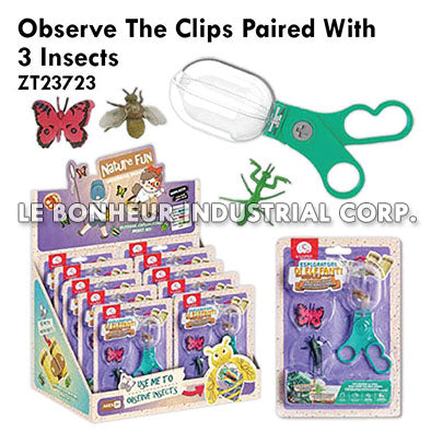 Observe The Clips Paired With 3 Insects