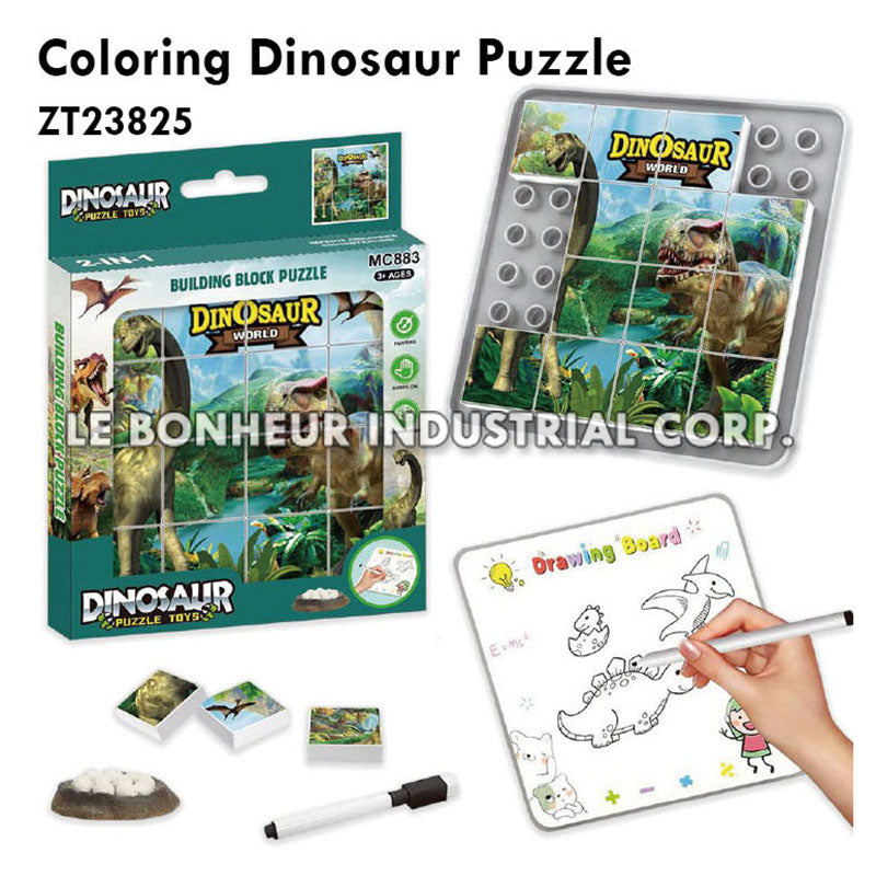 Coloring Dinosaur Puzzle