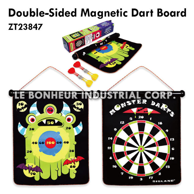Double-Sided Magnetic Dart Board