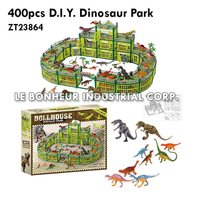 400pcs D.I.Y. Dinosaur Park