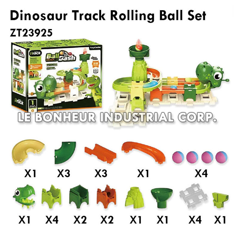 Dinosaur Track Rolling Ball Set