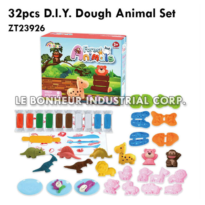 32pcs D.I.Y. Dough Animal Set