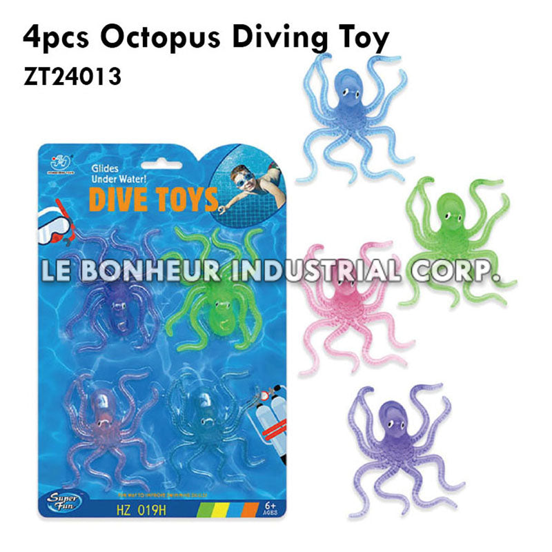 4pcs Octopus Diving Toy