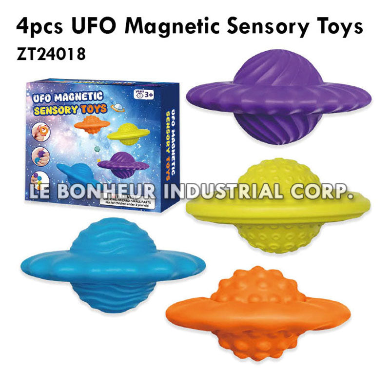 4pcs UFO Magnetic Sensory Toys