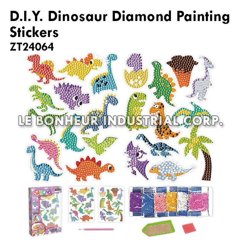 D.I.Y. Dinosaur Diamond Painting Stickers