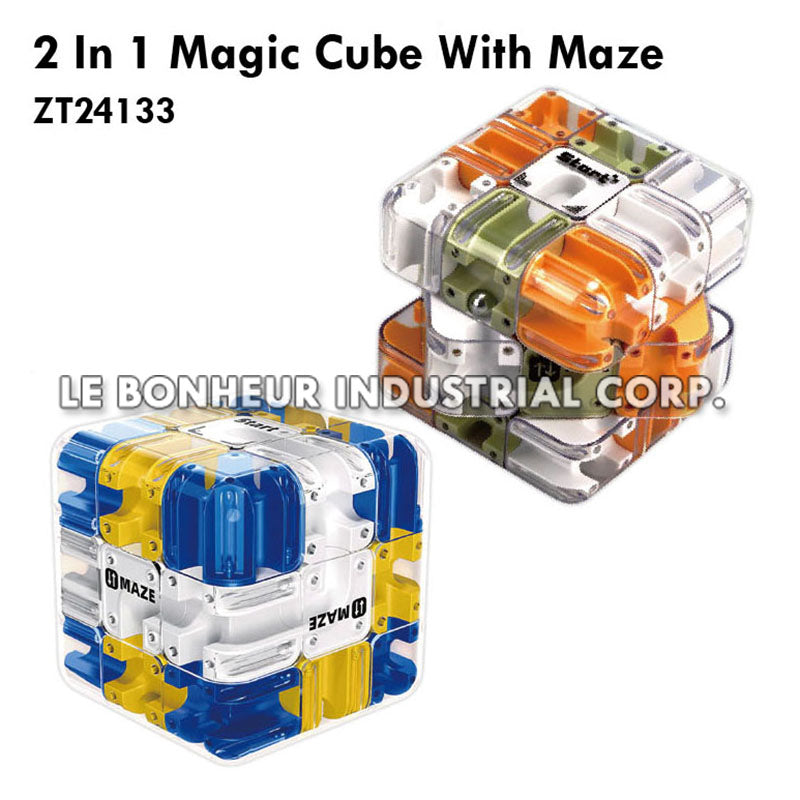 2 In 1 Magic Cube With Maze