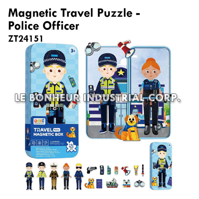 Magnetic Travel Puzzle - Police Officer