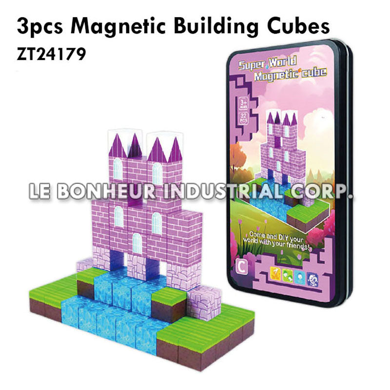 3pcs Magnetic Building Cubes
