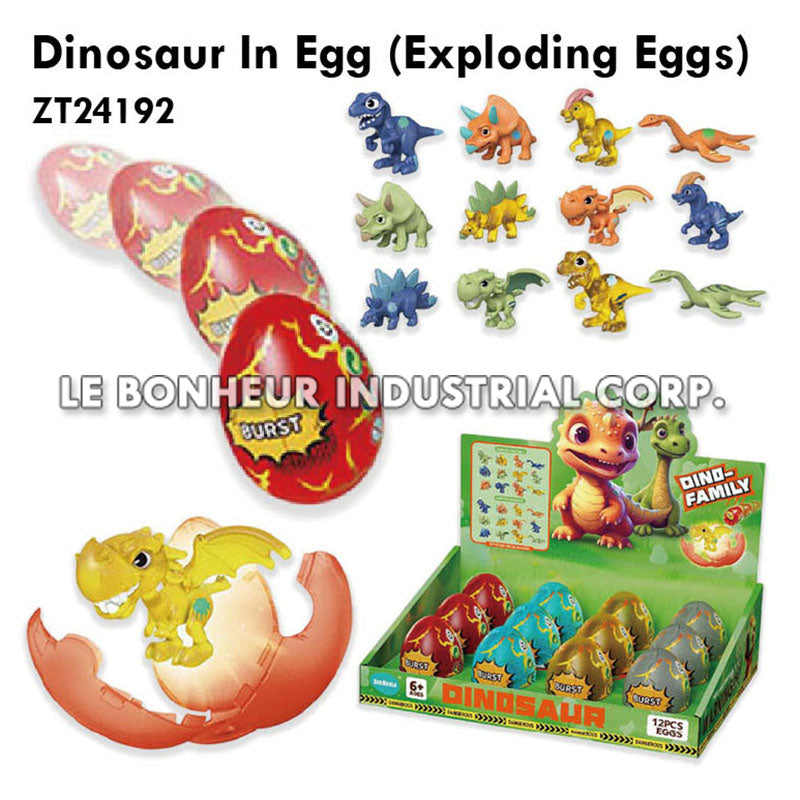 Dinosaur In Egg (Exploding Eggs)
