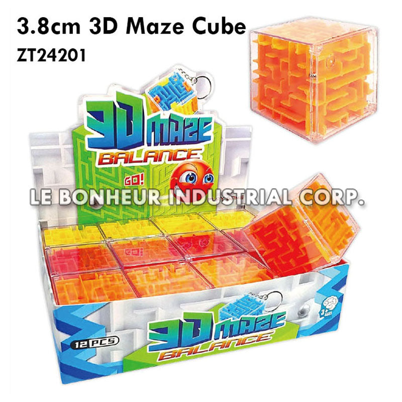 3.8cm 3D Maze Cube