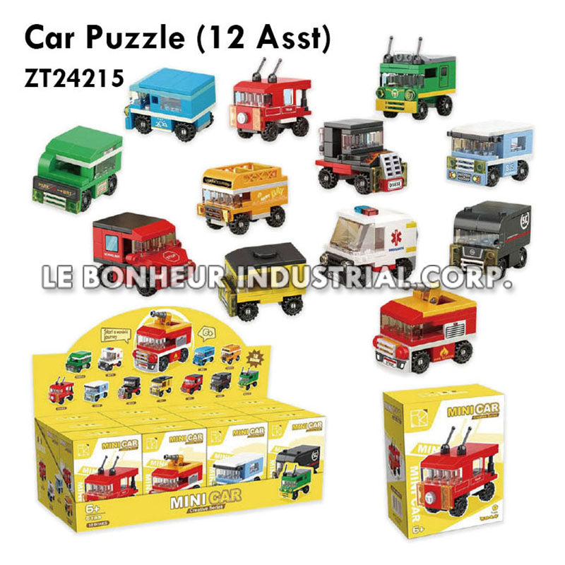 Car Puzzle (12 Asst)