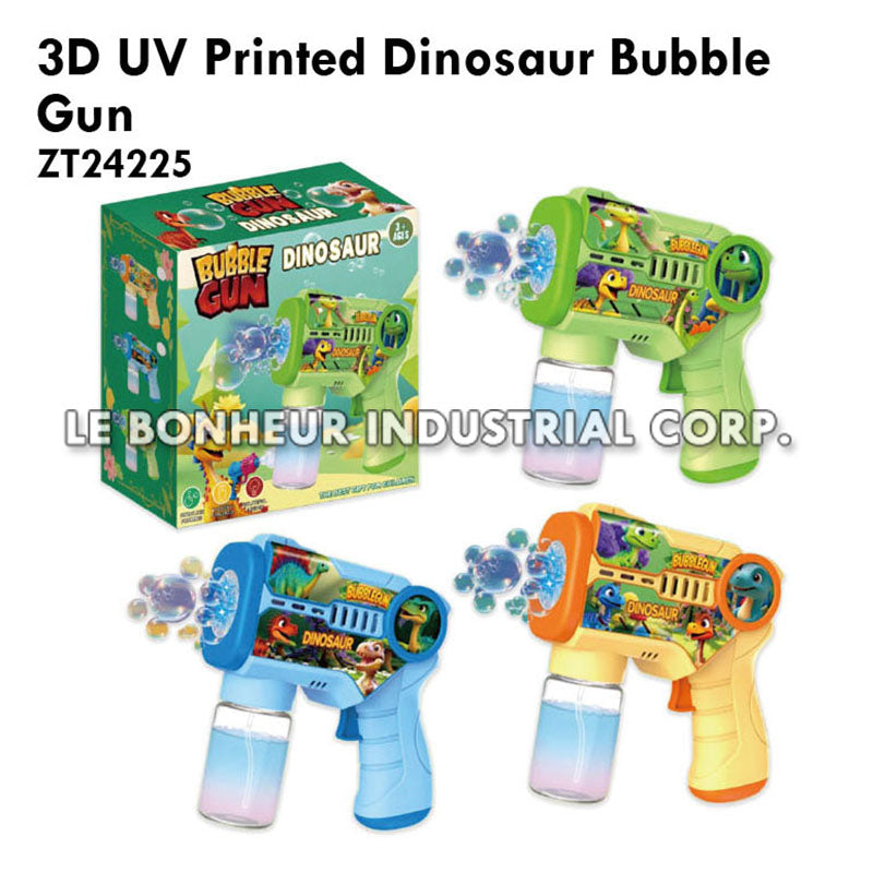 3D UV Printed Dinosaur Bubble Gun