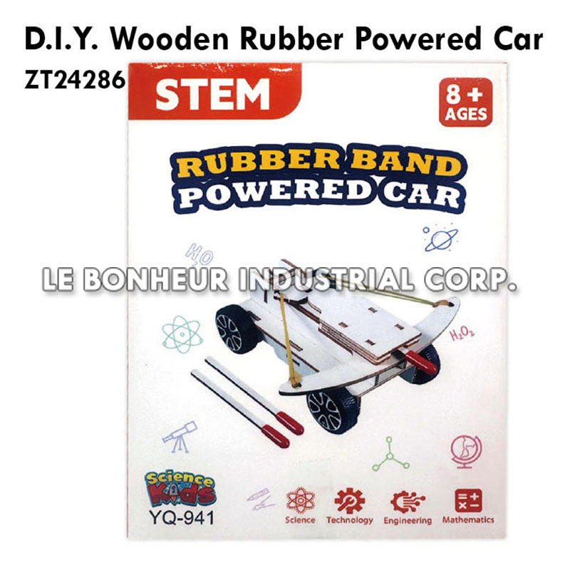 D.I.Y. Wooden Rubber Powered Car