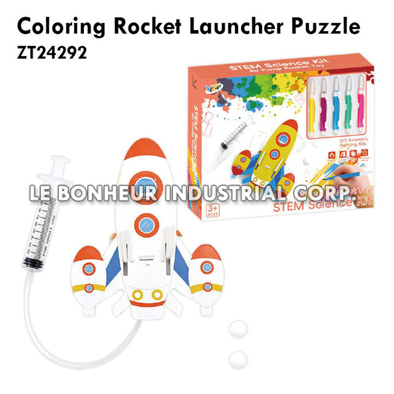 Coloring Rocket Launcher Puzzle