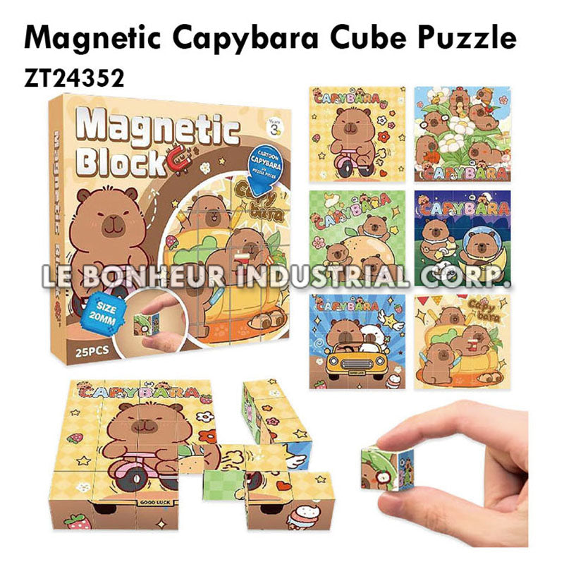 Magnetic Capybara Cube Puzzle