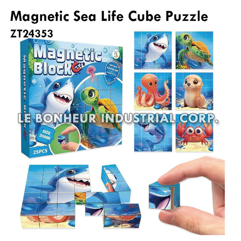 Magnetic Sea Life Cube Puzzle