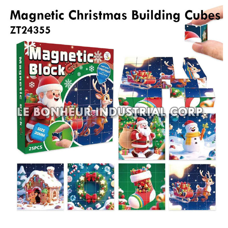 Magnetic Christmas Building Cubes