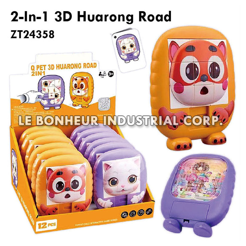 2-In-1 3D Huarong Road