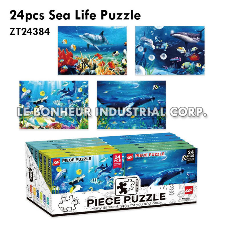 24pcs Sea Life Puzzle