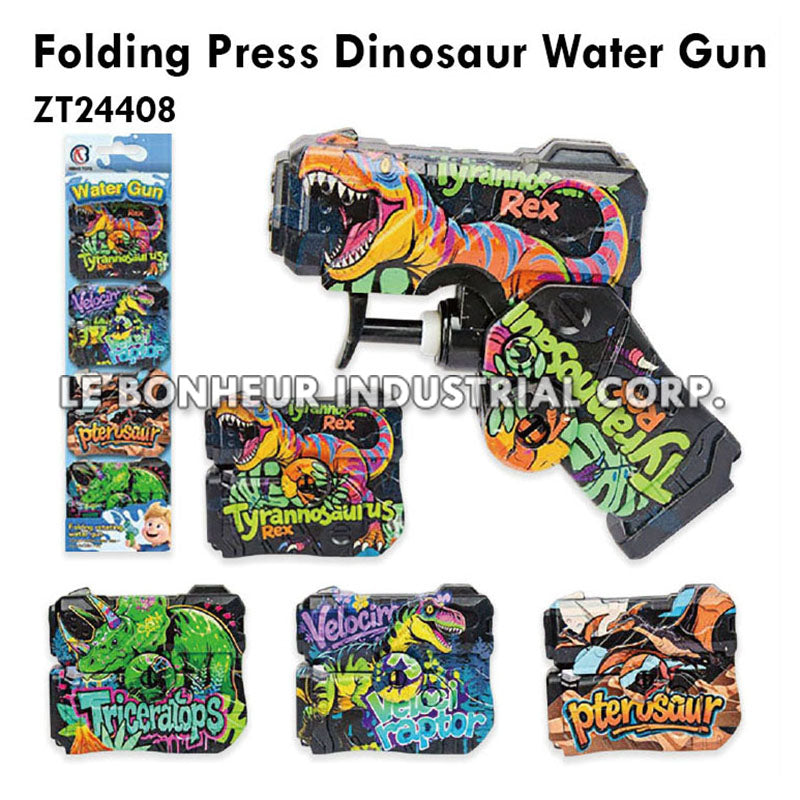 Folding Press Dinosaur Water Gun