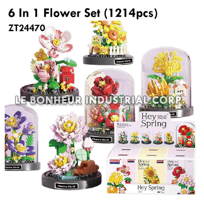 6 In 1 Flower Set (1214pcs)