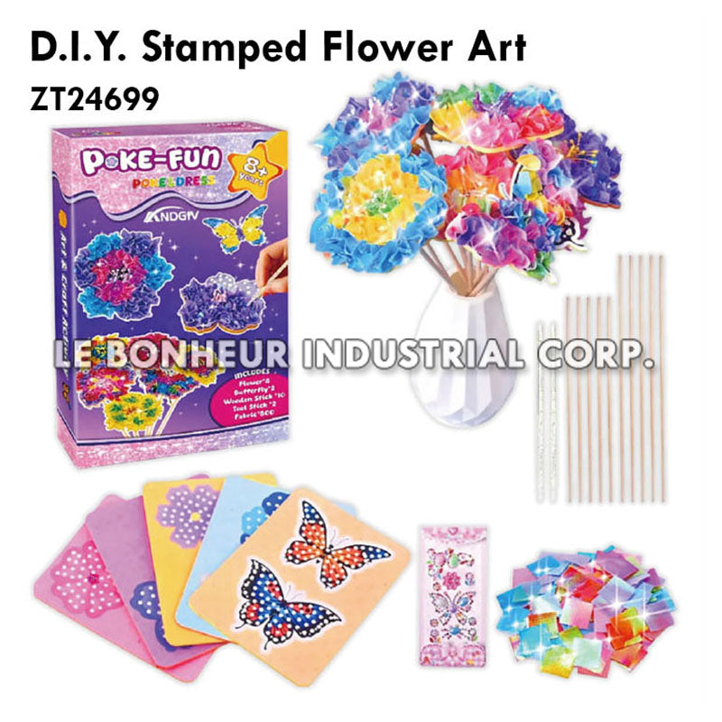 D.I.Y. Stamped Flower Art