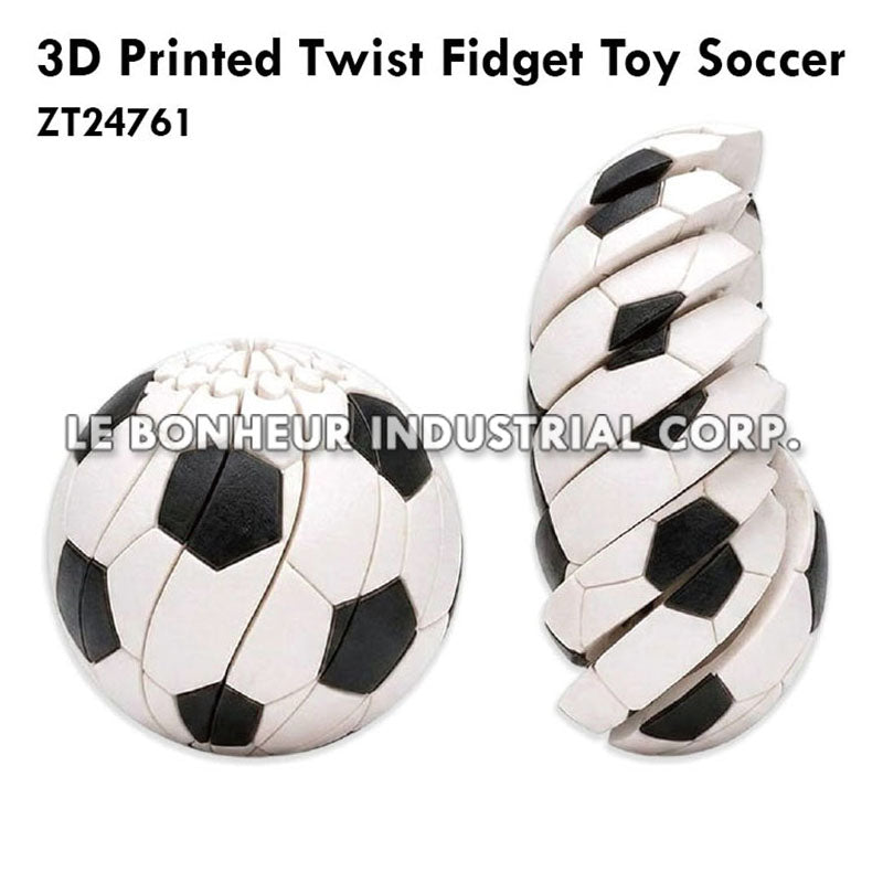 3D Printed Twist Fidget Toy Soccer