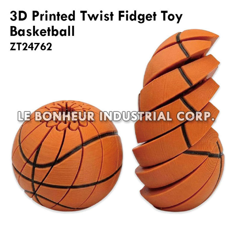 3D Printed Twist Fidget Toy Basketball
