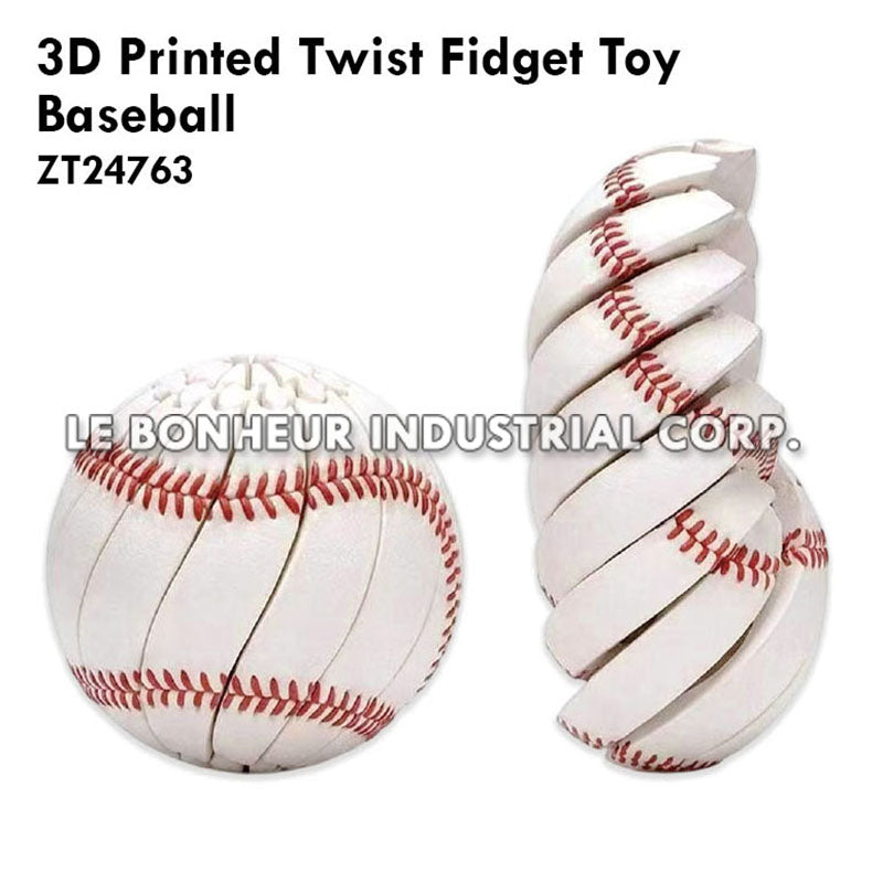 3D Printed Twist Fidget Toy Baseball
