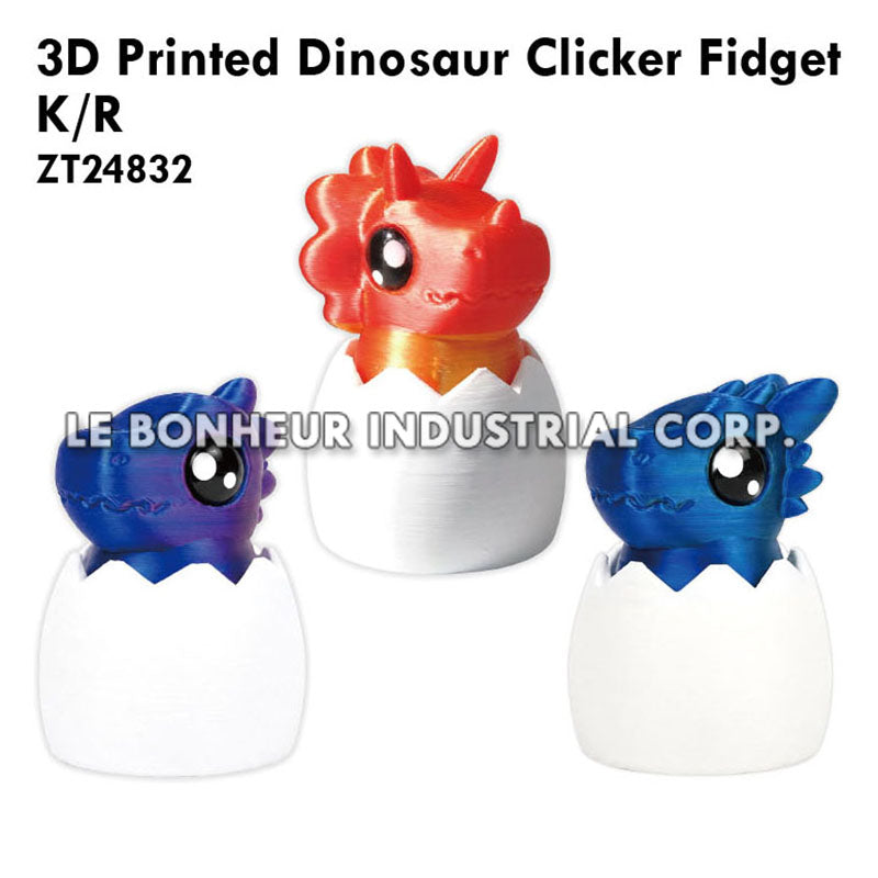 3D Printed Dinosaur Clicker Fidget K/R