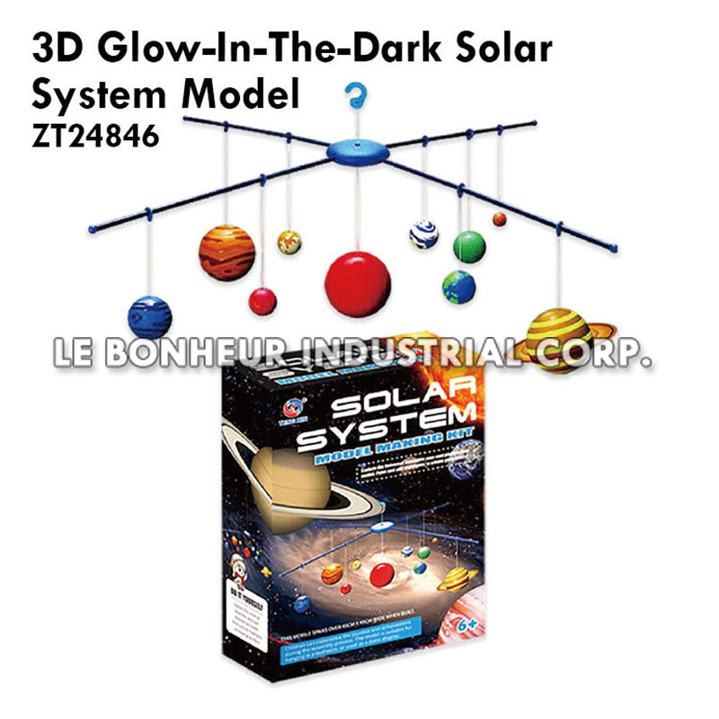 3D Glow-In-The-Dark Solar System Model