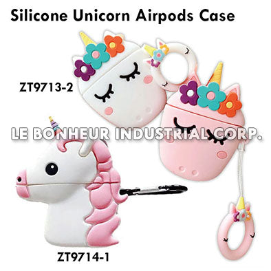 Silicone Unicorn Airpods Case W/Climber'S Clip