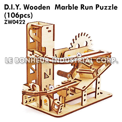 D.I.Y. Wooden Marble Run Puzzle (106pcs)