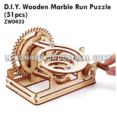 D.I.Y. Wooden Marble Run Puzzle (51pcs)