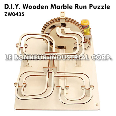 D.I.Y. Wooden Marble Run Puzzle